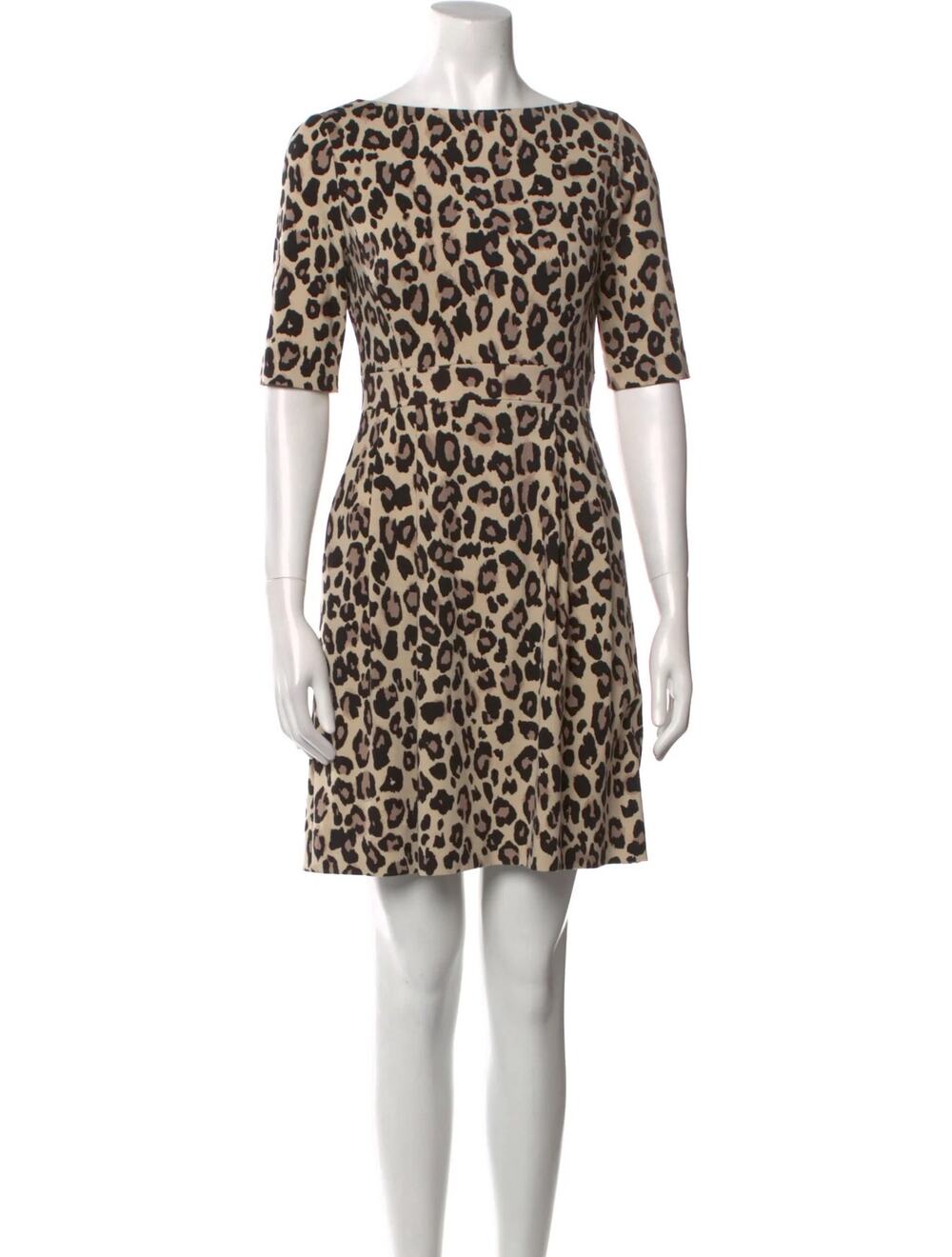 Kate Spade Cheetah Ponte Waisted Animal Print Dress Women's Size 2 NWOT